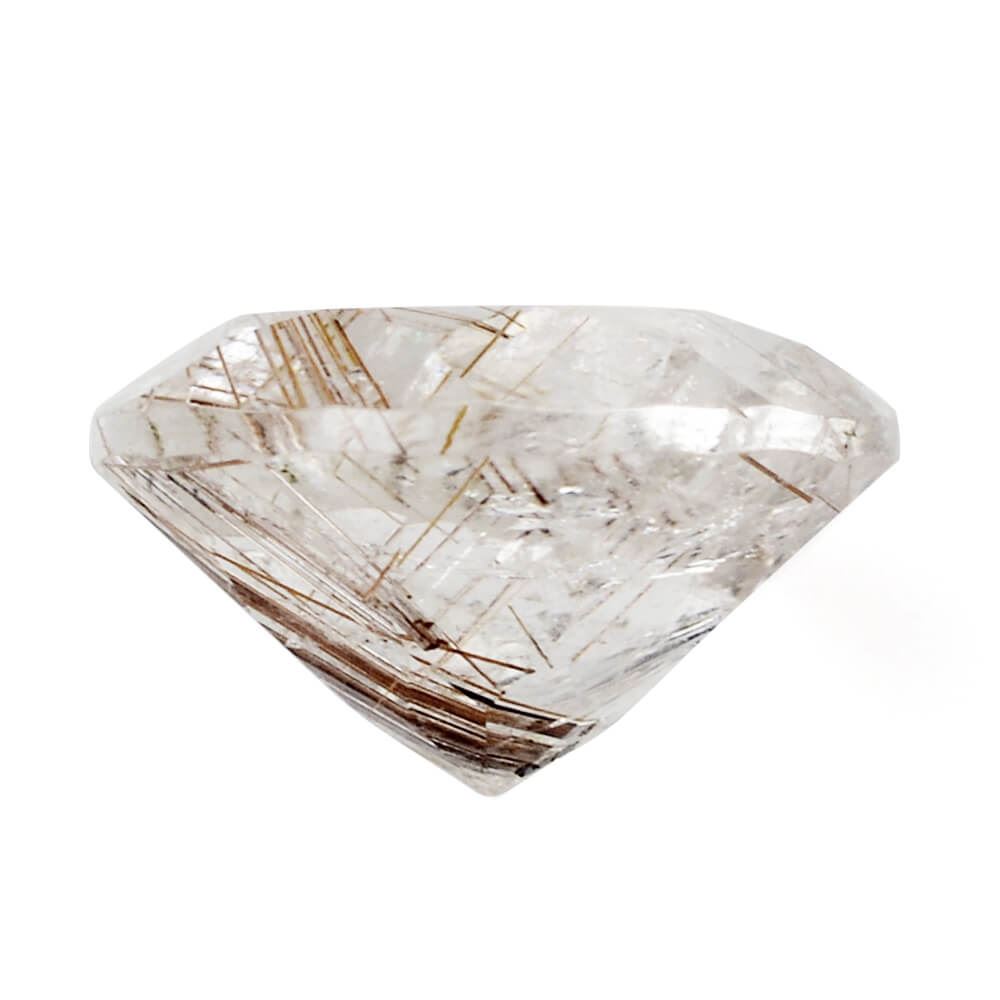 RED RUTILE QUARTZ CUT ROUND 11MM 4.26 Cts.