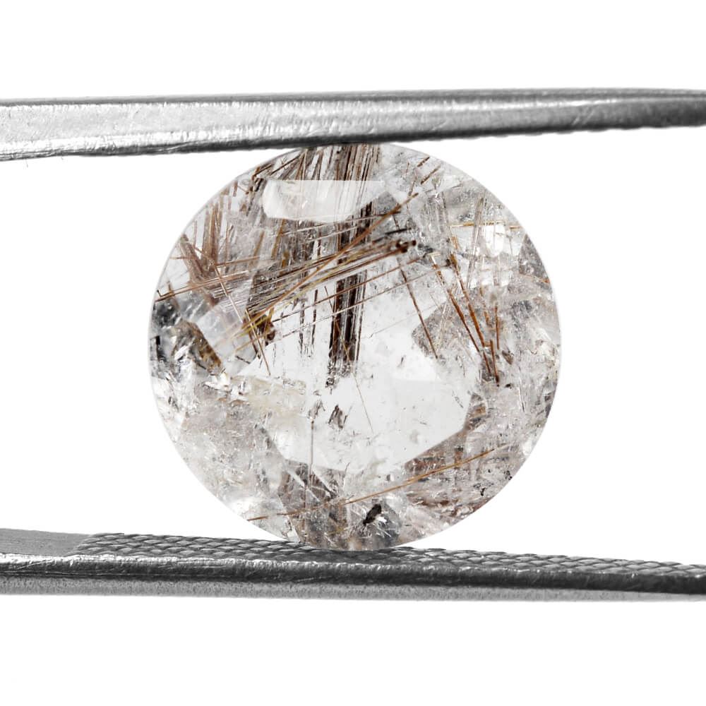 RED RUTILE QUARTZ CUT ROUND 11MM 4.26 Cts.