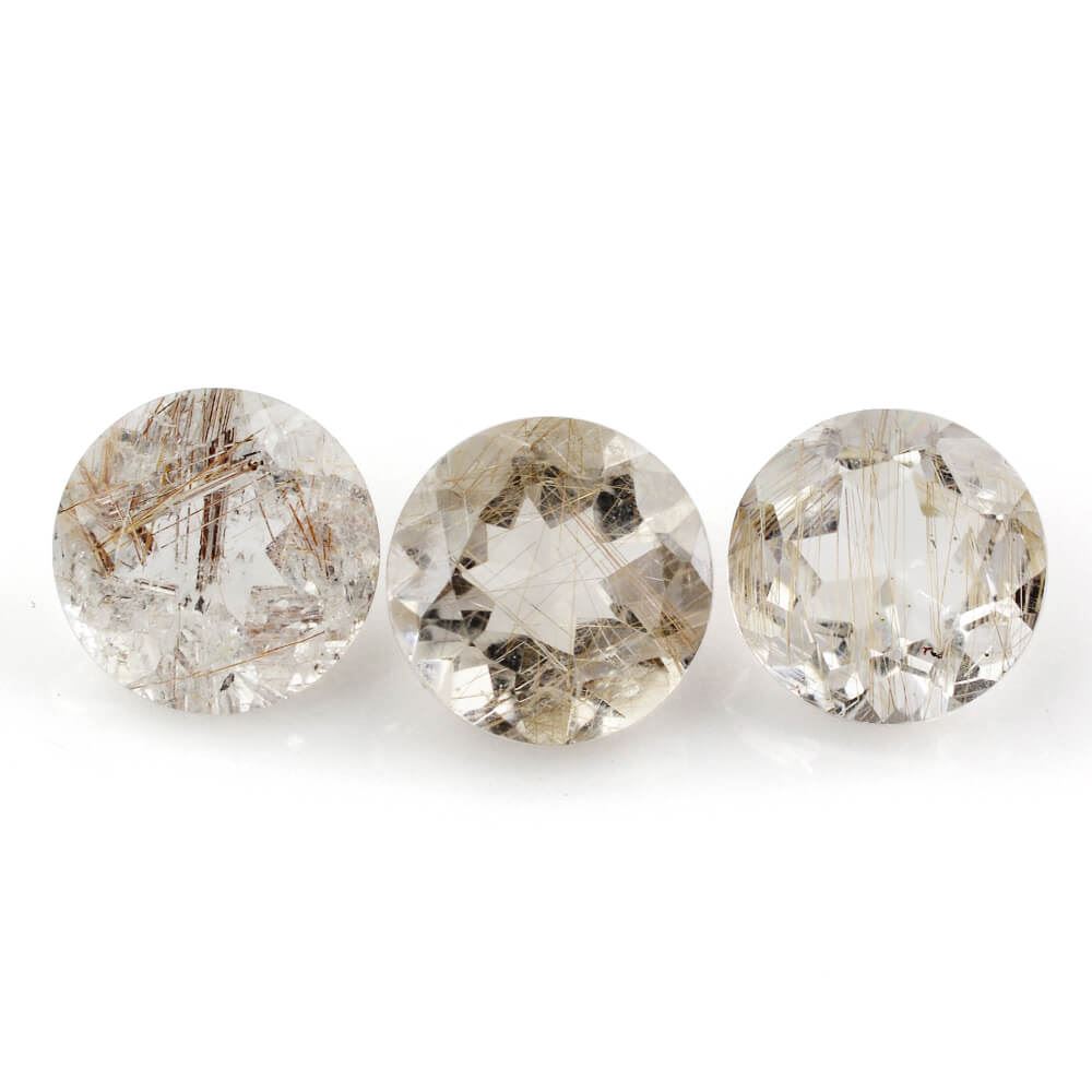 RED RUTILE QUARTZ CUT ROUND 11MM 4.26 Cts.
