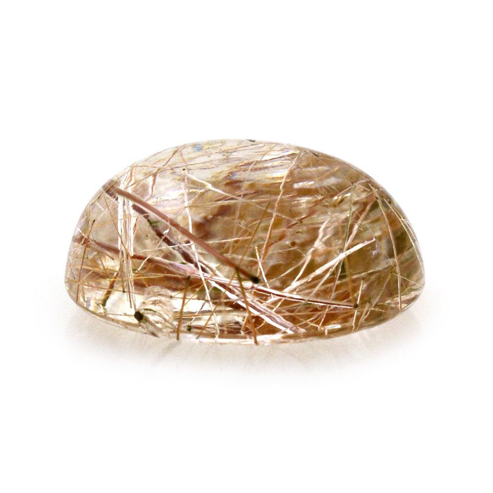 RED RUTILE QUARTZ OVAL CAB 10X8MM 2.60 Cts.