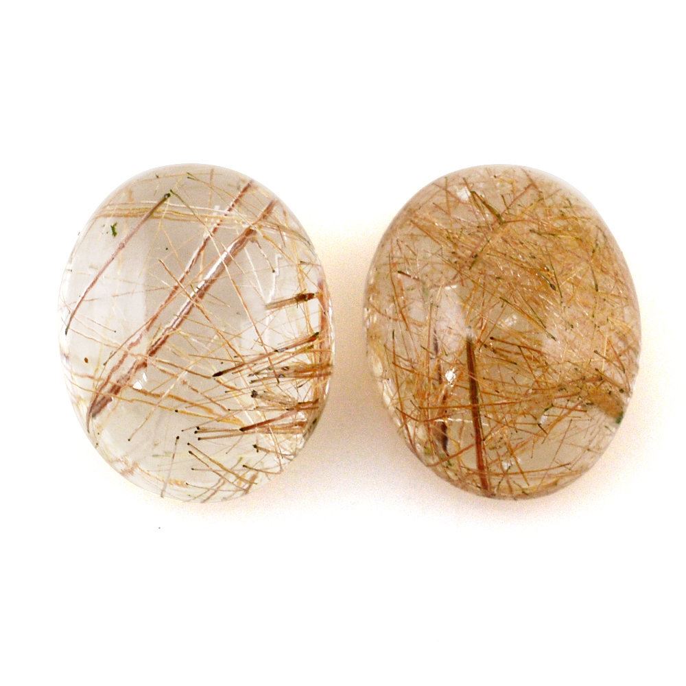 RED RUTILE QUARTZ OVAL CAB 10X8MM 2.60 Cts.