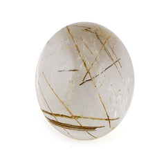 RED RUTILE QUARTZ OVAL CAB 12X10MM 4.73 Cts.