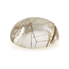 RED RUTILE QUARTZ OVAL CAB 12X10MM 4.73 Cts.