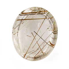 RED RUTILE QUARTZ OVAL CAB 12X10MM 4.73 Cts.