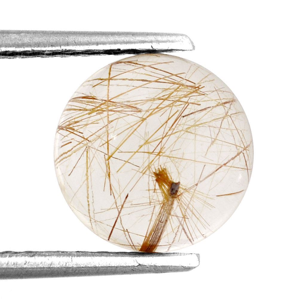 RED RUTILE QUARTZ ROUND CAB 10MM 3.97 Cts.