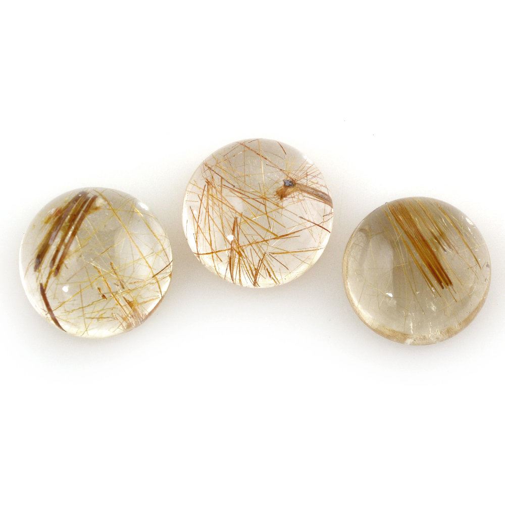 RED RUTILE QUARTZ ROUND CAB 10MM 3.97 Cts.