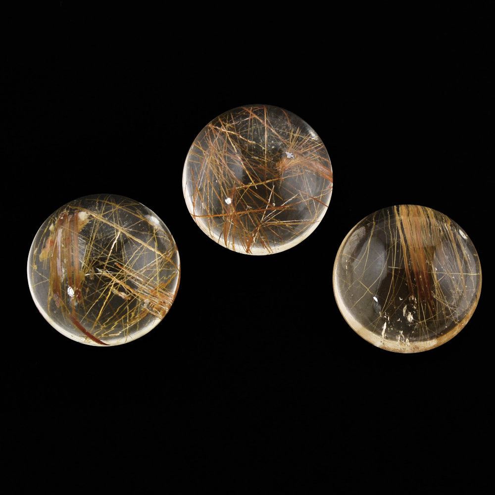 RED RUTILE QUARTZ ROUND CAB 10MM 3.97 Cts.