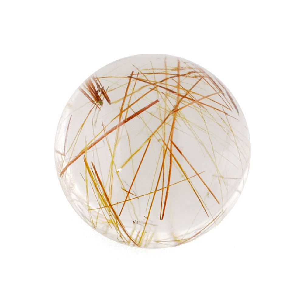 RED RUTILE QUARTZ ROUND CAB 6MM 0.87 Cts.