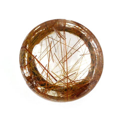 RED RUTILE QUARTZ ROUND CAB 6MM 0.87 Cts.