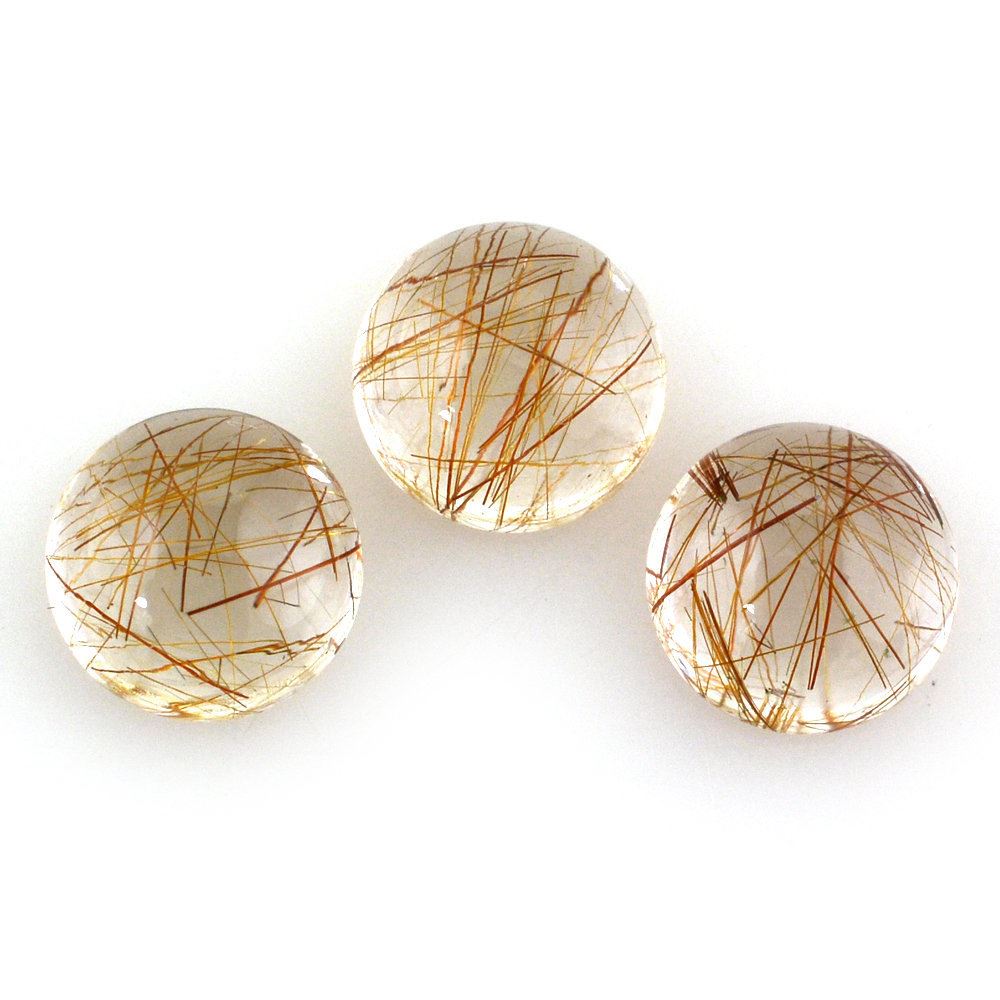 RED RUTILE QUARTZ ROUND CAB 6MM 0.87 Cts.