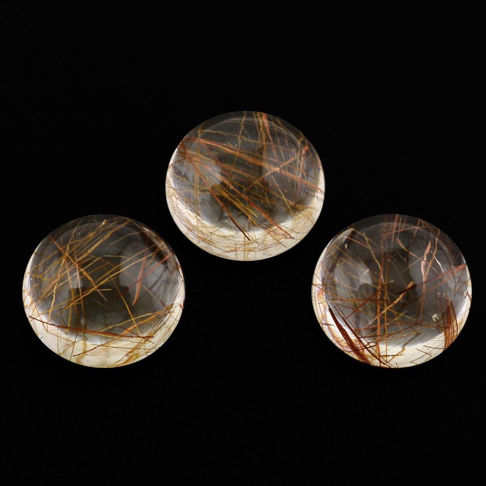 RED RUTILE QUARTZ ROUND CAB 6MM 0.87 Cts.