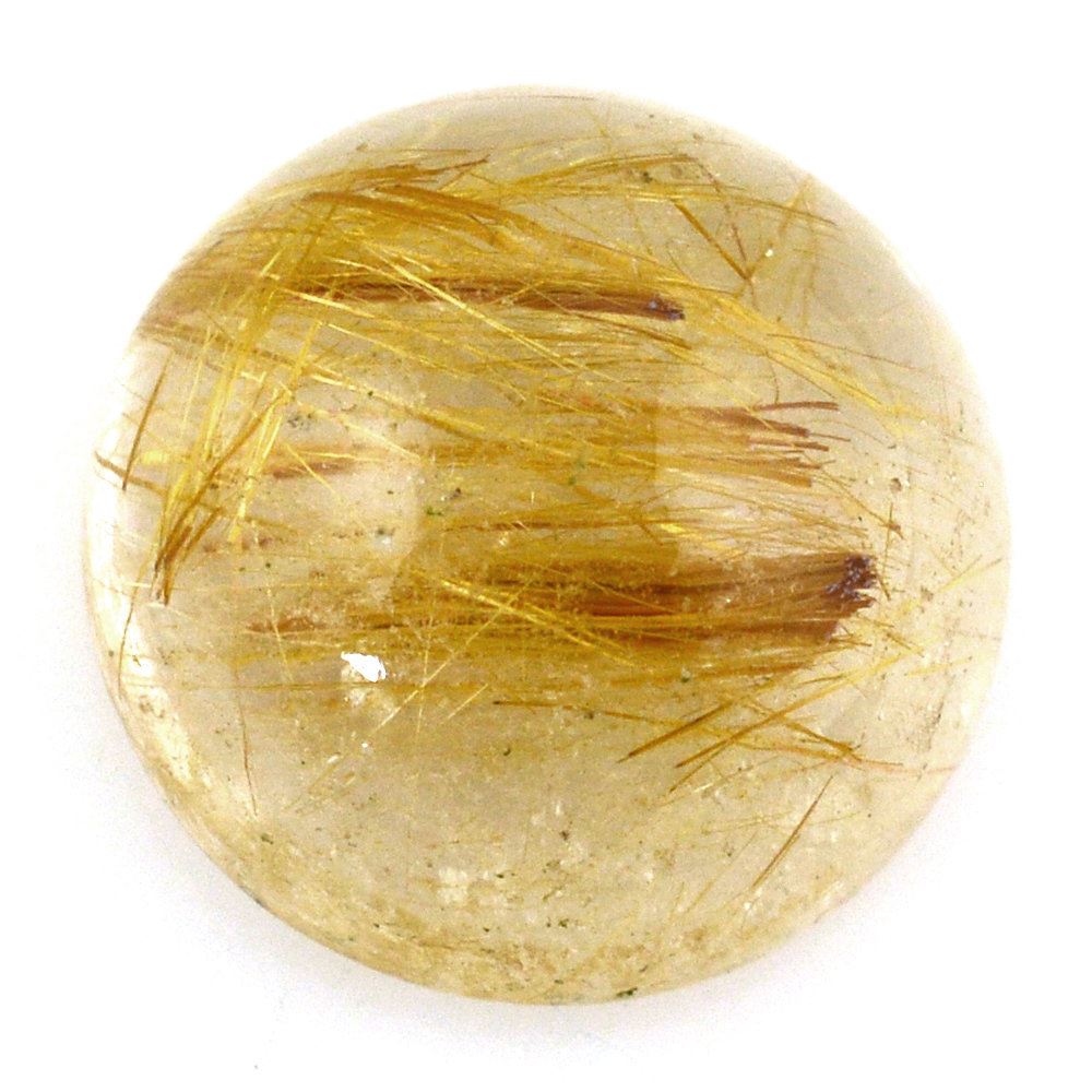 RED RUTILE QUARTZ ROUND CAB 12MM 6.80 Cts.