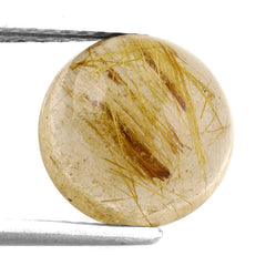 RED RUTILE QUARTZ ROUND CAB 12MM 6.80 Cts.