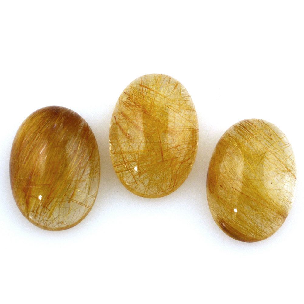 RED RUTILE QUARTZ OVAL CAB 14X10MM 5.59 Cts.