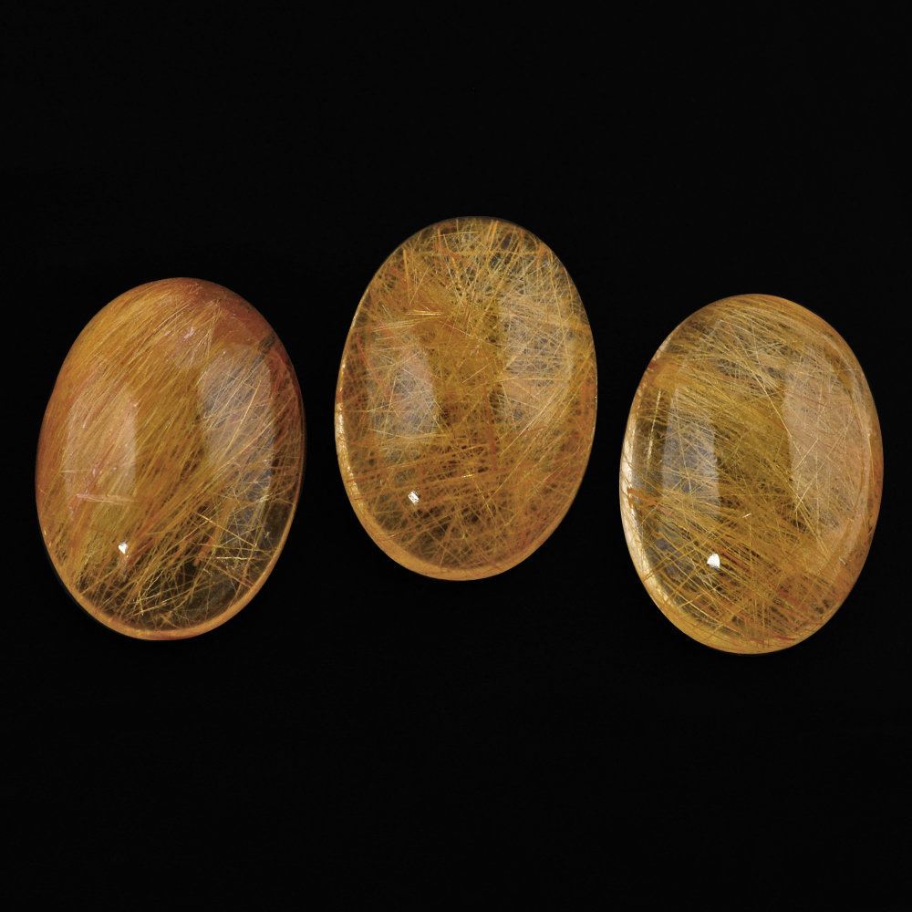 RED RUTILE QUARTZ OVAL CAB 14X10MM 5.59 Cts.