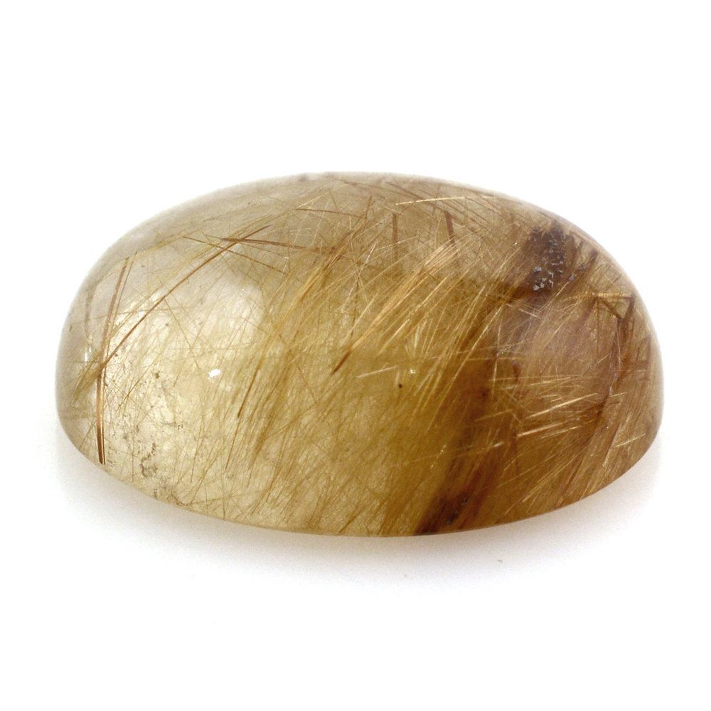 RED RUTILE QUARTZ OVAL CAB 16X12MM 9.40 Cts.