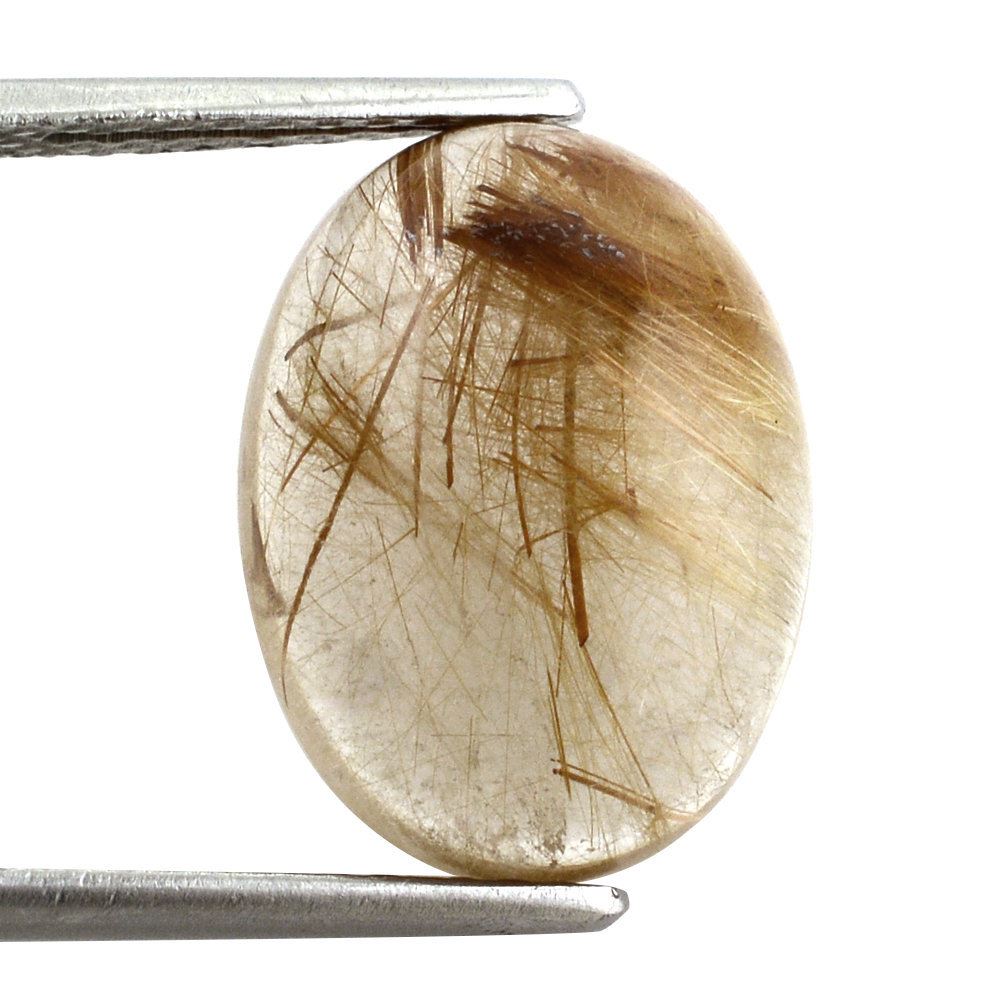 RED RUTILE QUARTZ OVAL CAB 16X12MM 9.40 Cts.