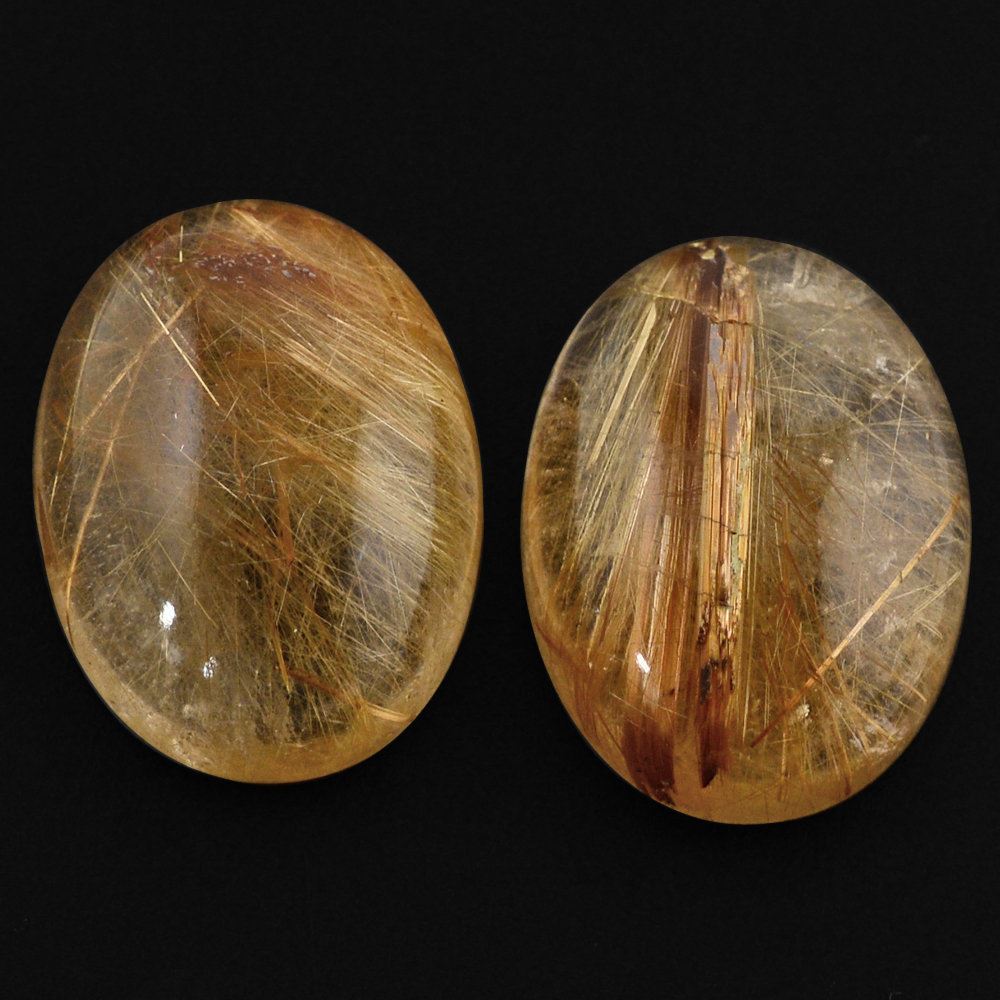 RED RUTILE QUARTZ OVAL CAB 16X12MM 9.40 Cts.