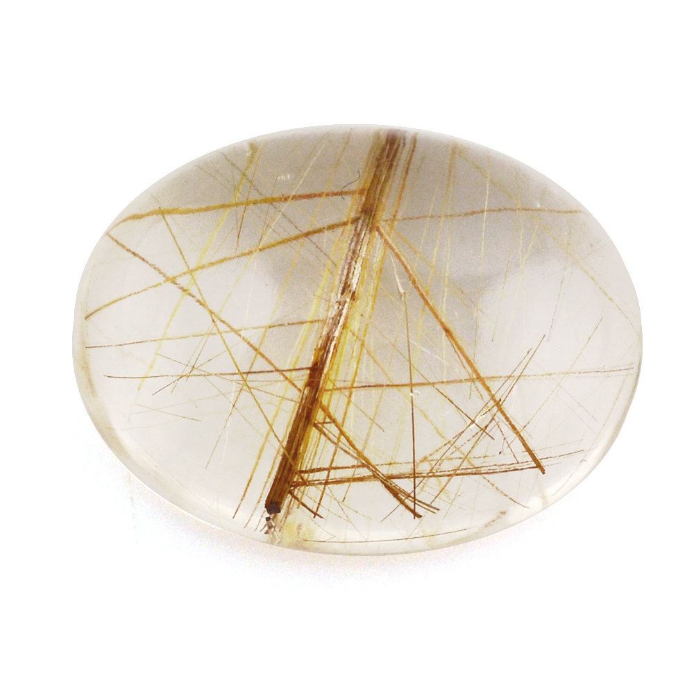 RED RUTILE QUARTZ OVAL CAB 16X12MM 9.34 Cts.