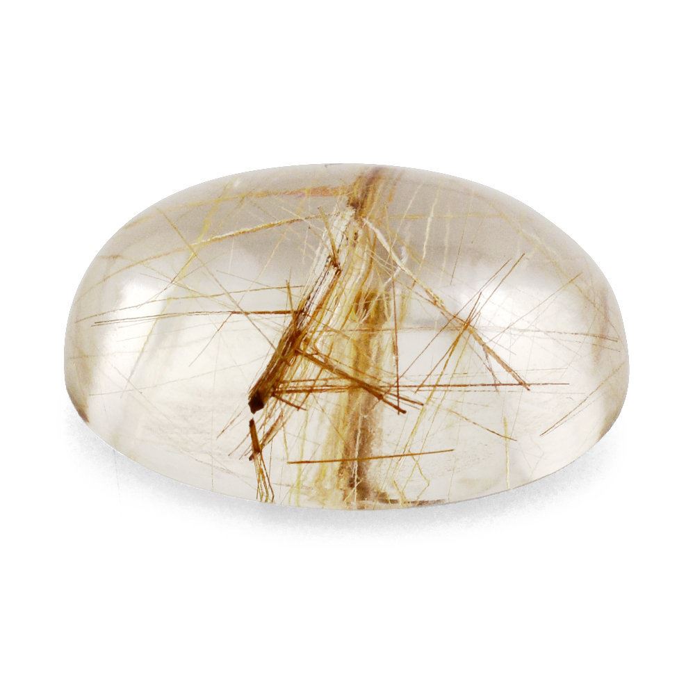 RED RUTILE QUARTZ OVAL CAB 16X12MM 9.34 Cts.