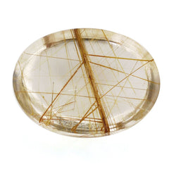RED RUTILE QUARTZ OVAL CAB 16X12MM 9.34 Cts.