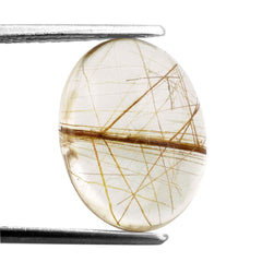 RED RUTILE QUARTZ OVAL CAB 16X12MM 9.34 Cts.
