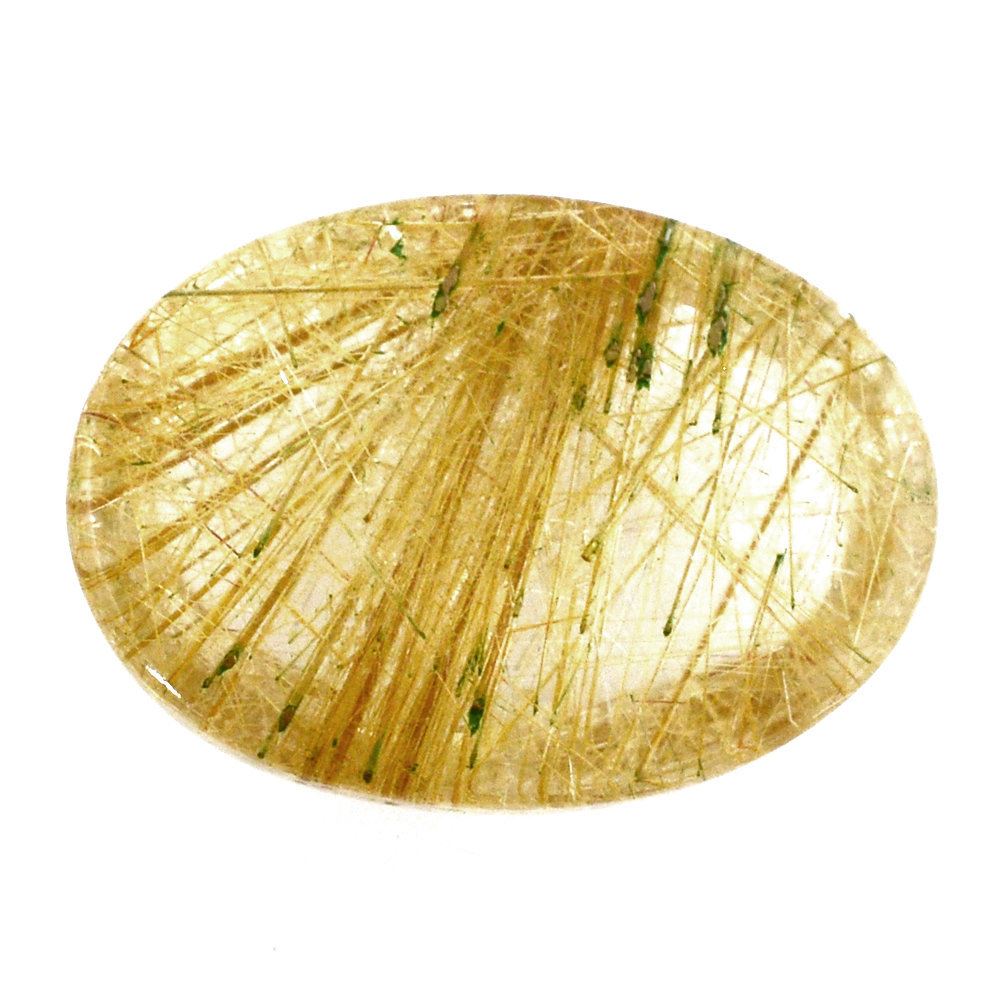 RED RUTILE QUARTZ OVAL CAB 14X10MM 5.63 Cts.