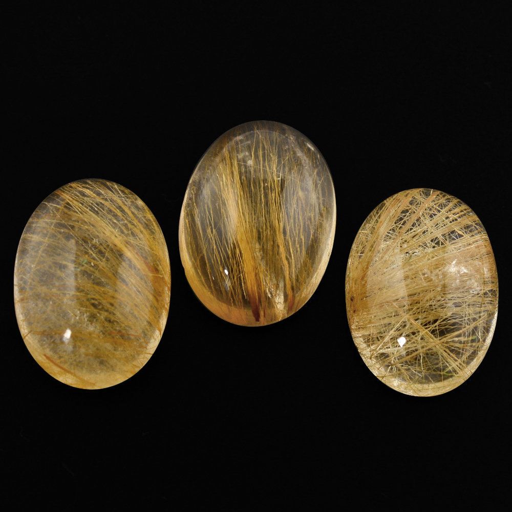 RED RUTILE QUARTZ OVAL CAB 14X10MM 5.63 Cts.