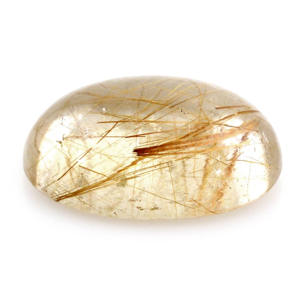 RED RUTILE QUARTZ OVAL CAB 14X10MM 5.59 Cts.