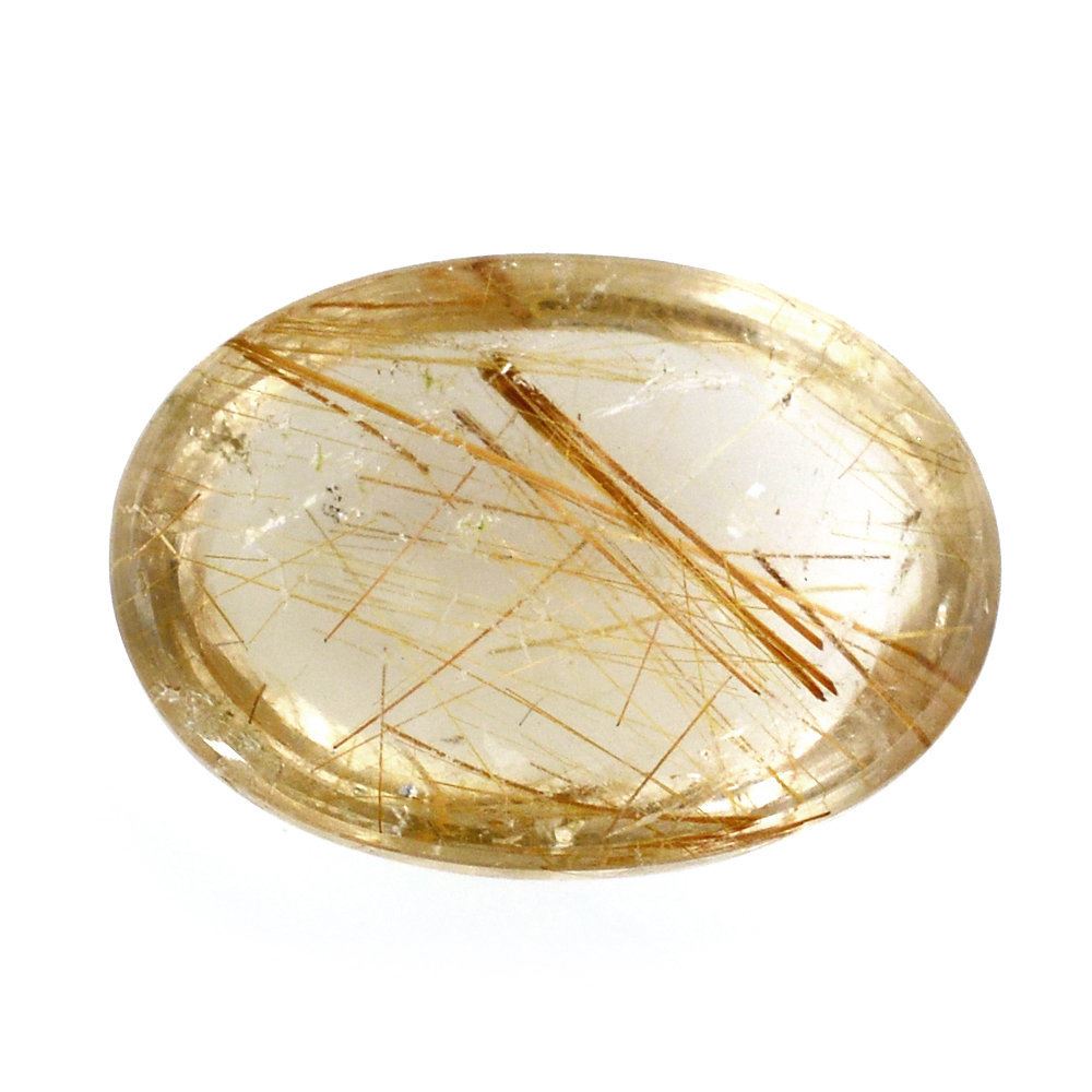 RED RUTILE QUARTZ OVAL CAB 14X10MM 5.59 Cts.