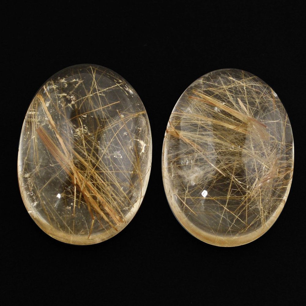 RED RUTILE QUARTZ OVAL CAB 14X10MM 5.59 Cts.