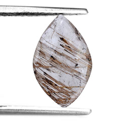 RED RUTILE QUARTZ ROSE CUT BRIOLETTE IRREGULAR ONION SHAPE 14X9MM 2.69 Cts.