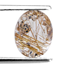 RED RUTILE QUARTZ CUT OVAL 10X8MM 2.57 Cts.