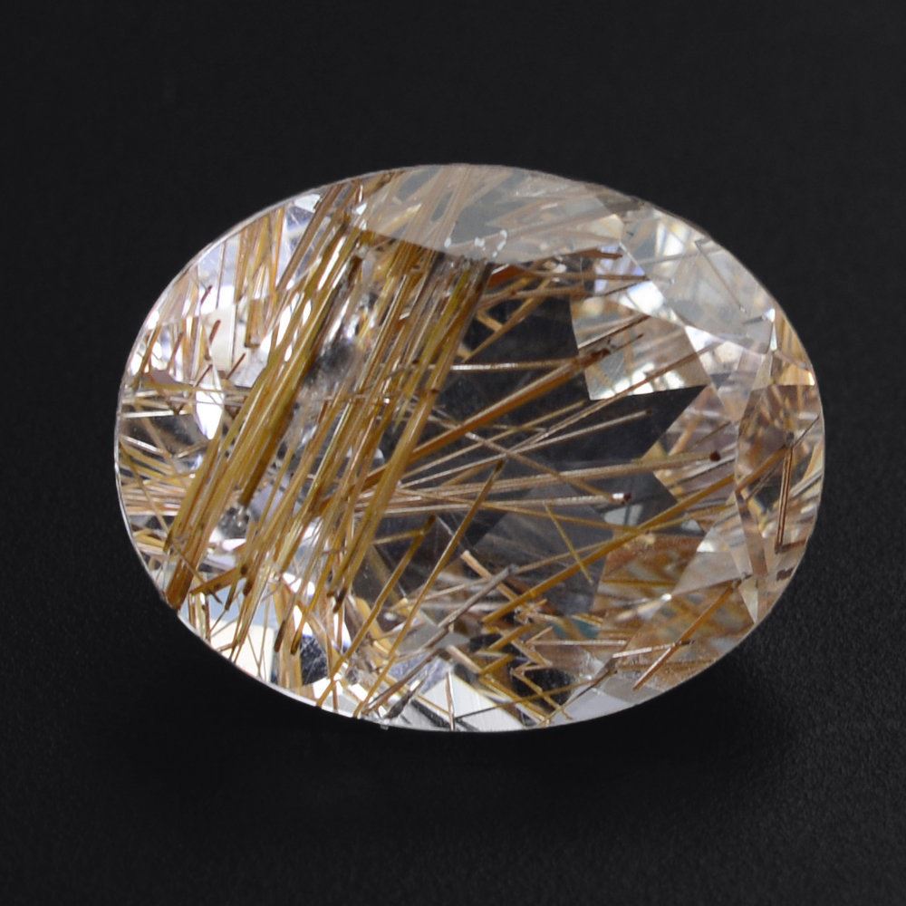 RED RUTILE QUARTZ CUT OVAL 10X8MM 2.57 Cts.