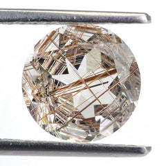 RED RUTILE QUARTZ CUT ROUND 10MM 3.35 Cts.