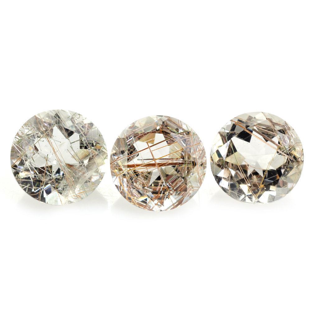 RED RUTILE QUARTZ CUT ROUND 10MM 3.35 Cts.