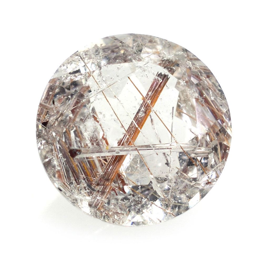 RED RUTILE QUARTZ CUT ROUND 6MM 0.75 Cts.
