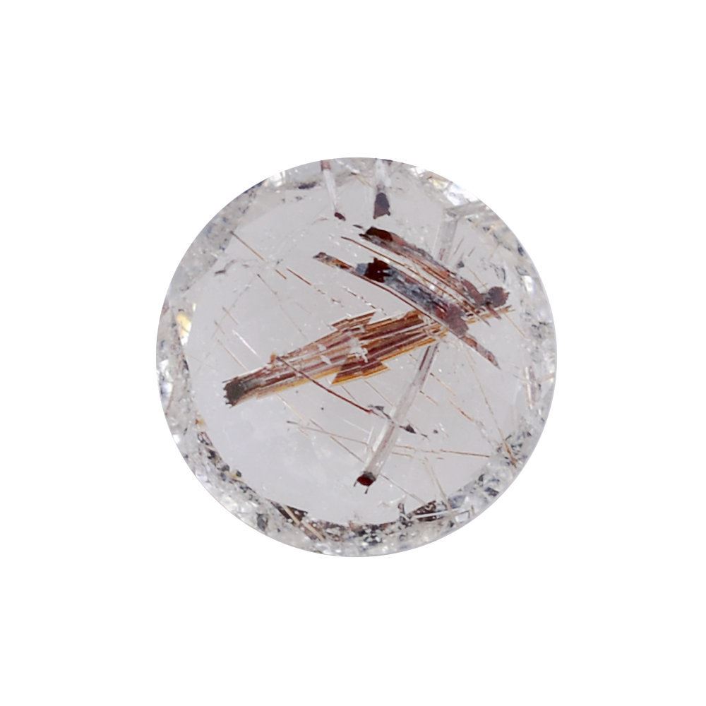RED RUTILE QUARTZ CUT ROUND 6MM 0.75 Cts.