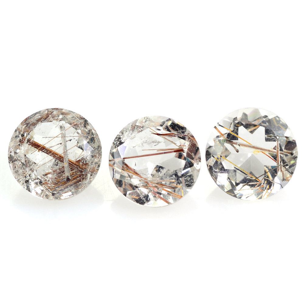 RED RUTILE QUARTZ CUT ROUND 6MM 0.75 Cts.