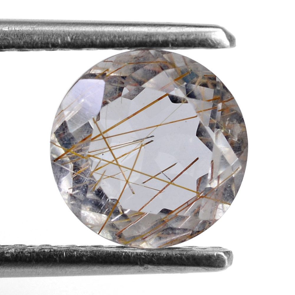 RED RUTILE QUARTZ CUT ROUND 8MM 1.78 Cts.