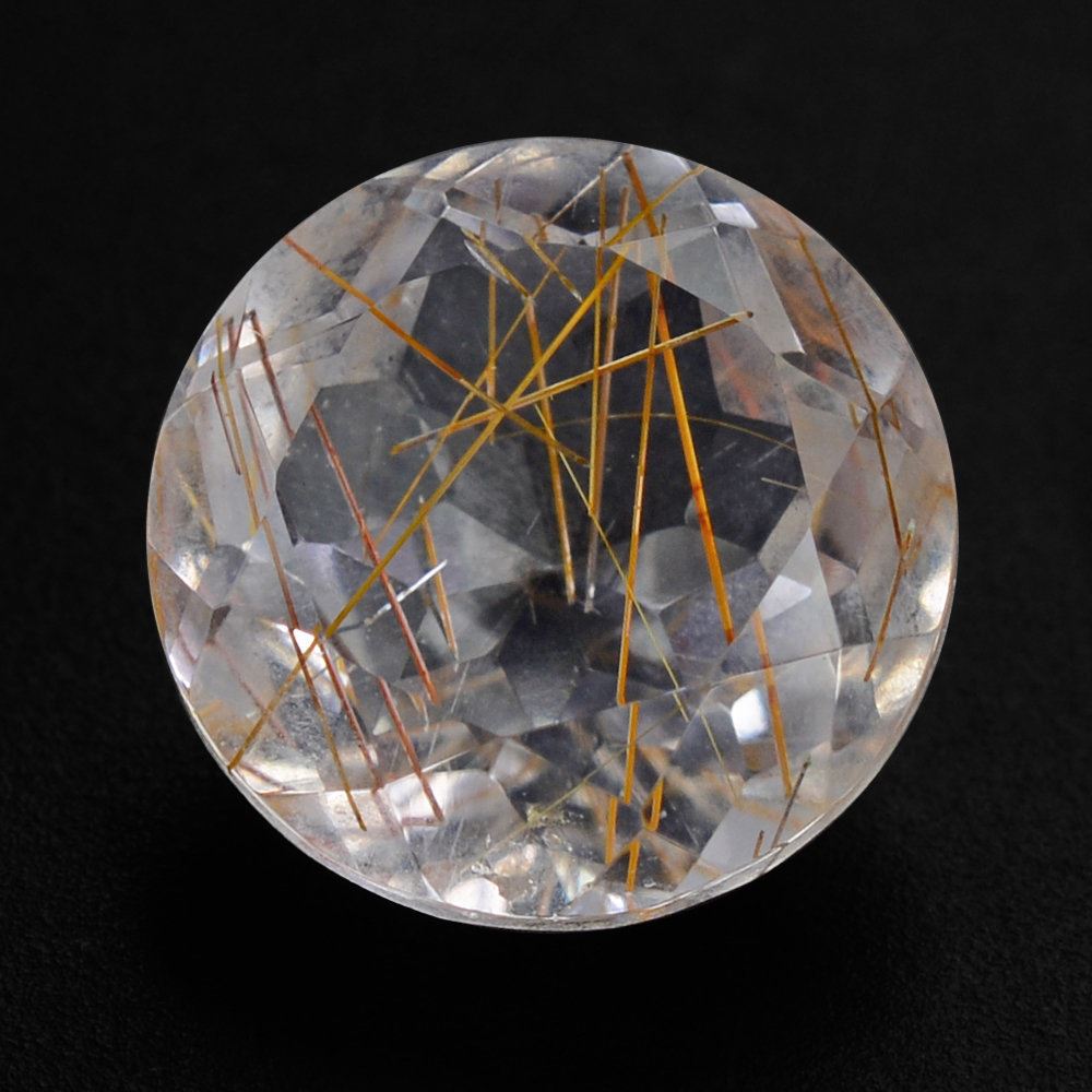 RED RUTILE QUARTZ CUT ROUND 8MM 1.78 Cts.
