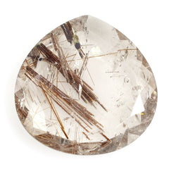RED RUTILE QUARTZ BOTH SIDE TABLE CUT PEAR 22MM 18.40 Cts.