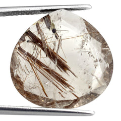 RED RUTILE QUARTZ BOTH SIDE TABLE CUT PEAR 22MM 18.40 Cts.