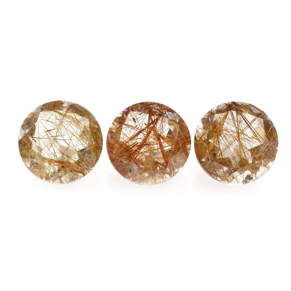 RED RUTILE QUARTZ CUT ROUND 5MM 0.46 Cts.