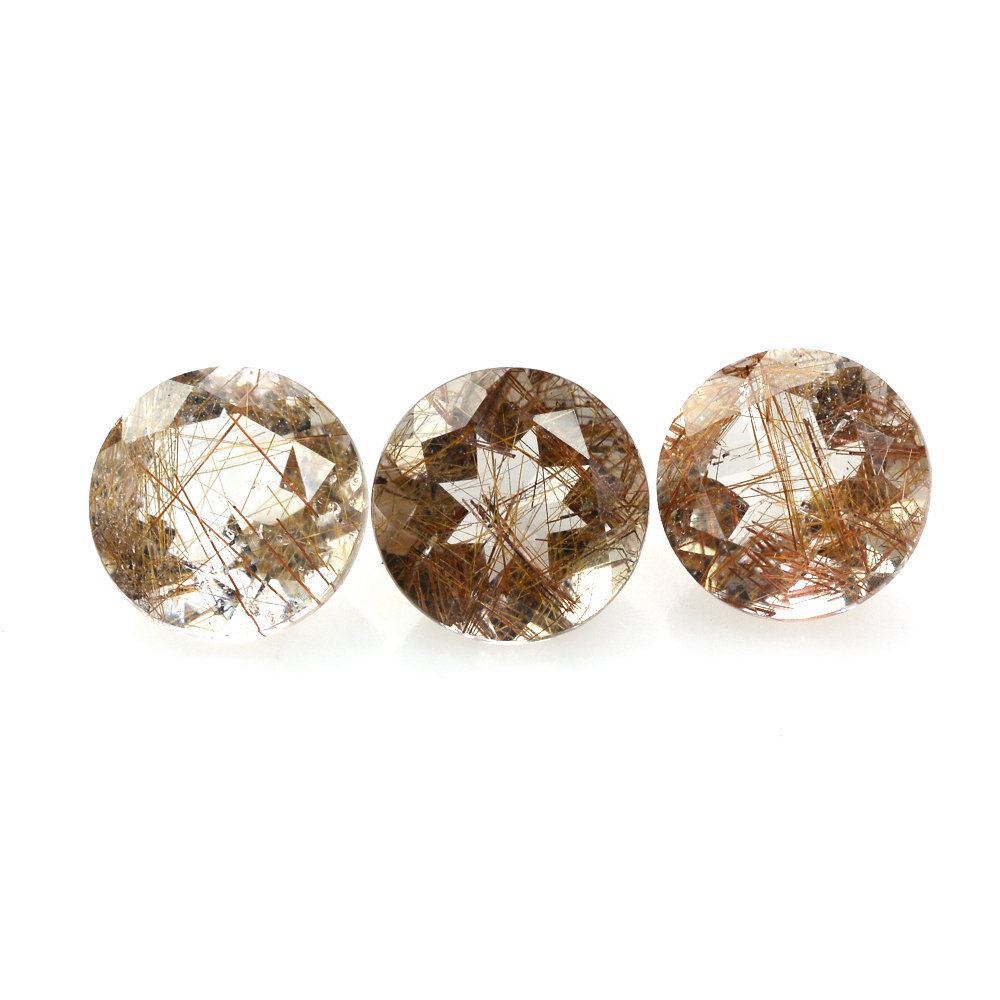 RED RUTILE QUARTZ CUT ROUND 6MM 0.76 Cts.