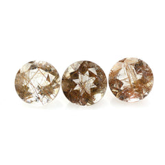 RED RUTILE QUARTZ CUT ROUND 6MM 0.76 Cts.