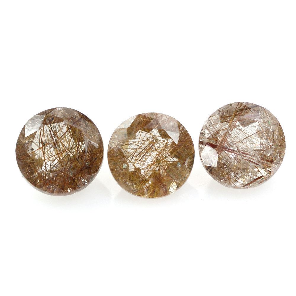 RED RUTILE QUARTZ CUT ROUND 6MM 0.76 Cts.