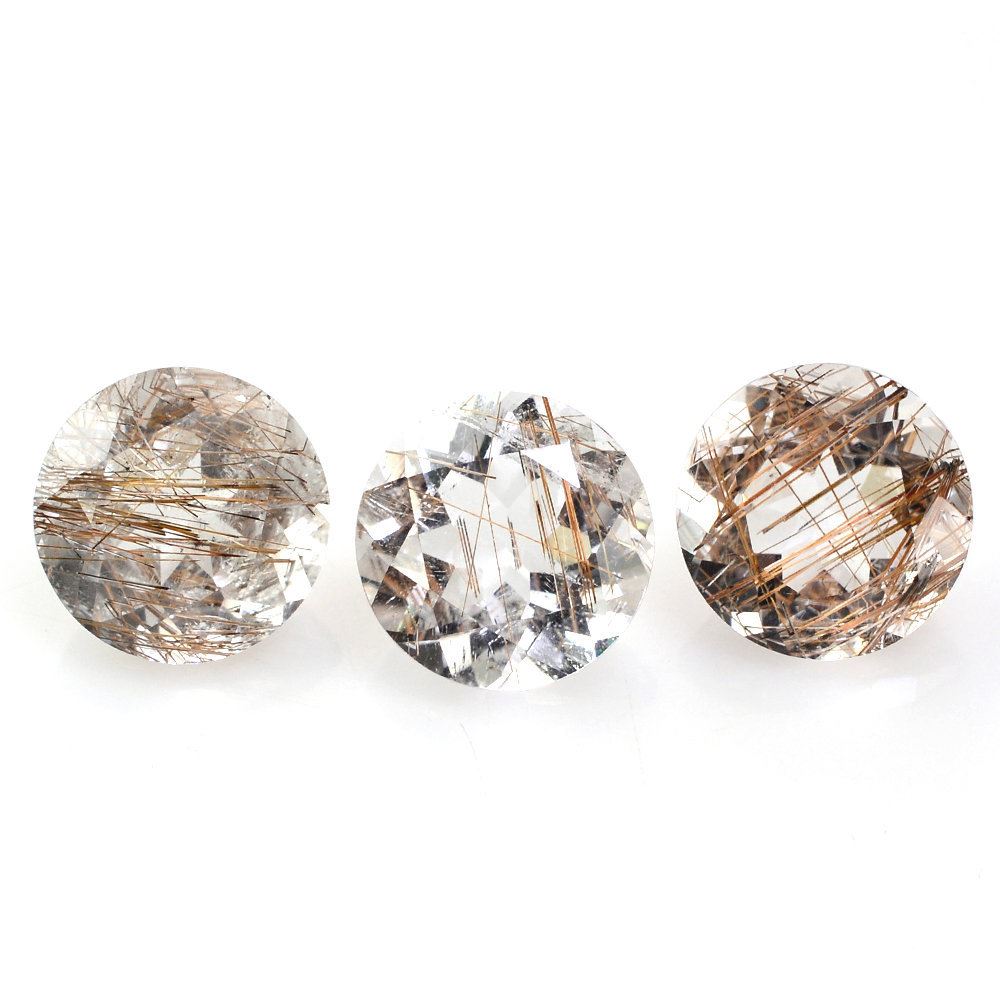RED RUTILE QUARTZ CUT ROUND 10MM 3.26 Cts.