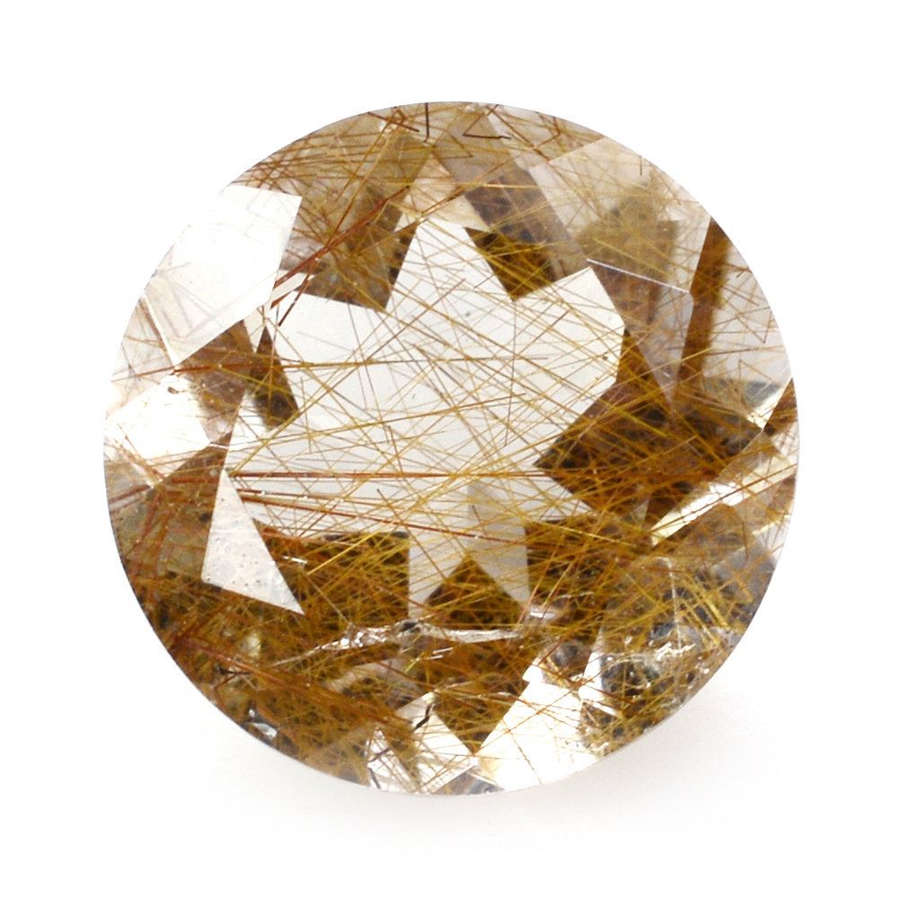 RED RUTILE QUARTZ CUT ROUND 10MM 3.30 Cts.