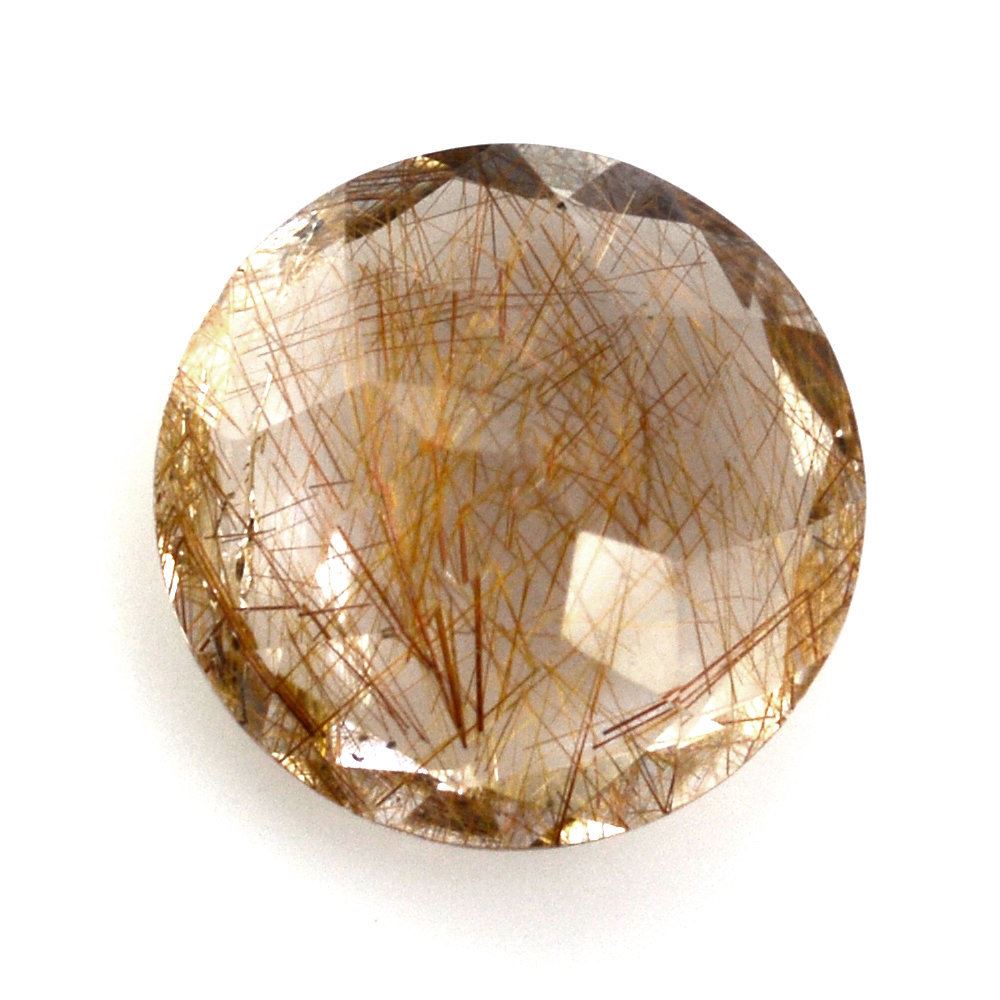 RED RUTILE QUARTZ CUT ROUND 10MM 3.30 Cts.